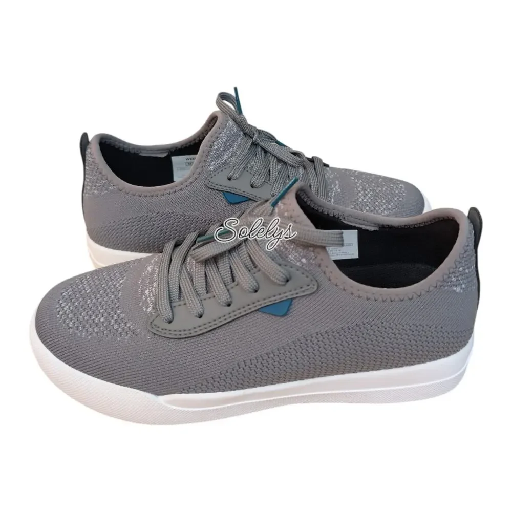 Vessi Weekend Classic Women 8 Concrete Grey White Waterproof Walking Travel Shoe